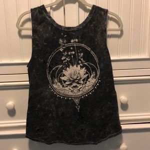 Dark gray graphic tee